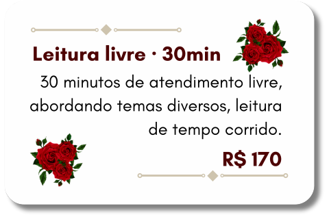 Carta com bordas vermelhas indicando serviço prestado